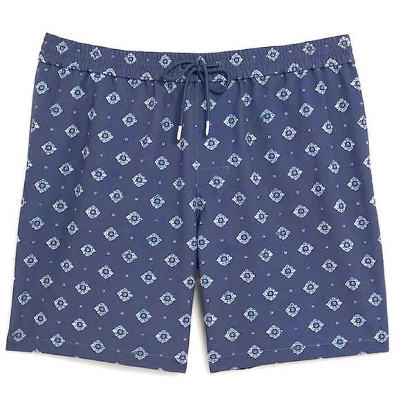 Bo Swim Medallion-Print 6.9” Swim Trunk - Brand New - NEVER WORN - DULL OLIVE** - Picture 6 of 9